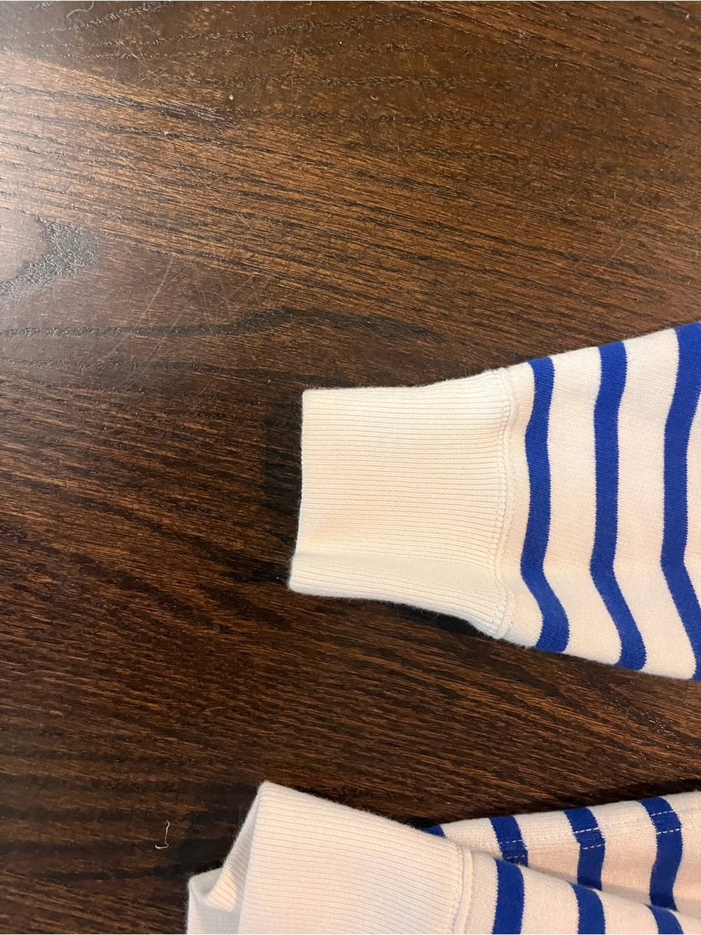 Ralph Lauren Blue & White Striped women’s preppy Sweatshirt with Bear Graphic - Picture 2 of 6